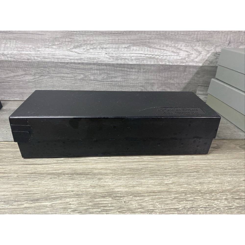 Add'n Stac Vintage‎ Audio Cassette Storage Box Black Plastic Stackable Case